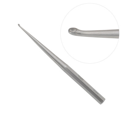 Brun Curette Solid Handle 9" Straight