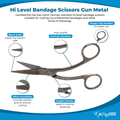 Hi Level Bandage Scissors 5 1/2 Multi Color
