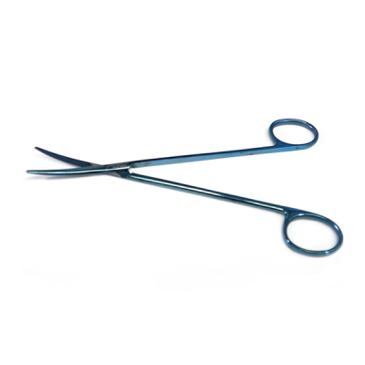 Metzenbaum Dissecting Scissors 5 3/4 inch Curved Blue Coated