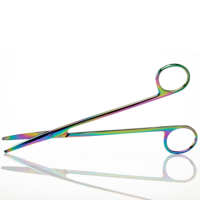 Metzenbaum Dissecting Scissors 5 3/4 inch Curved Rainbow Coated