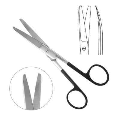 Operating Scissors SuperCut Blunt Blunt Curved 4 1/2 inch