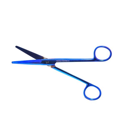 Mayo Dissecting Scissors Straight 5 1/2 inch Blue Coated