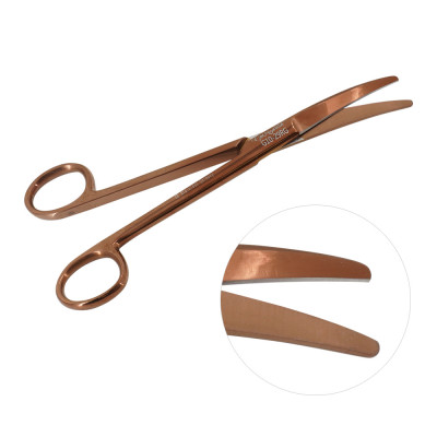 Mayo Dissecting Scissors Curved 6 3/4 inch Rose Gold