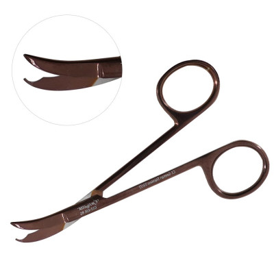 Northbent/Shortbent Stitch Suture Removal Scissors Curved 4 1/2 inch Rose Gold