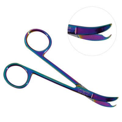 Northbent/Shortbent Stitch Scissors 4 1/2 inch Rainbow Coated