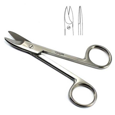 Wire Cutting Scissors 4 inch Straight Smooth