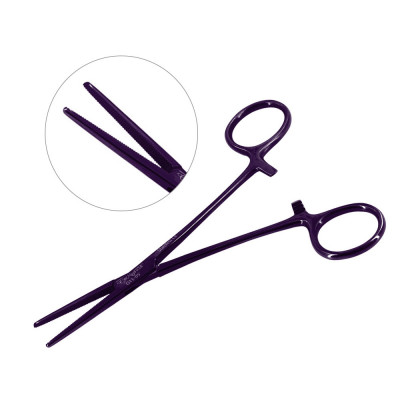 Crile Hemostatic Forceps Straight 5 1/2 inch Purple Coated