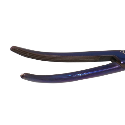 Rochester Carmalt Forceps Curved 6 1/4" Purple Coated