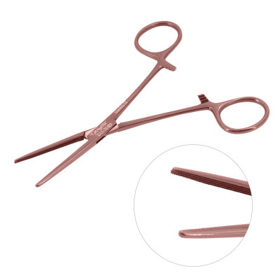 Rochester Carmalt Forceps Straight 5 1/2 inch Rose Gold