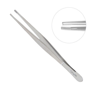 Brown Tissue Forceps Side Grasping 8x8 Teeth 10 inch