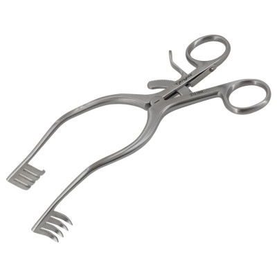 Adson Retractor 7 1/2 inch Angled Sharp 4x4