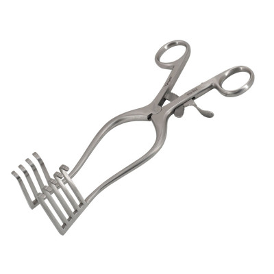 Adson Retractor 7 1/2 inch Angled 5x4 Prong Blunt