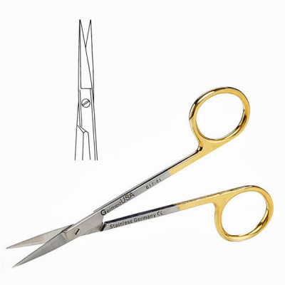 Iris Scissors Straight 4 1/2 inch Tungsten Carbide
