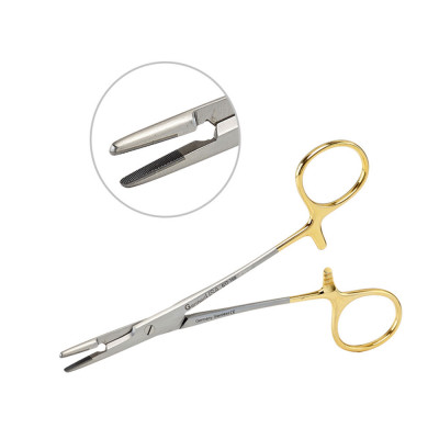 Olsen Hegar Needle Holder Scissors Combination 4 3/4 inch Smooth Jaws - Tungsten Carbide