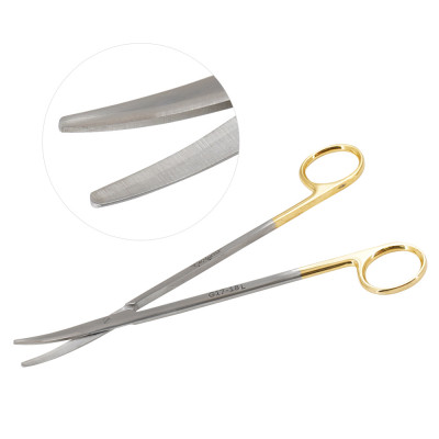 Metzenbaum Scissors 7 inch Curved Tungsten Carbide Insert Blades - Left Hand