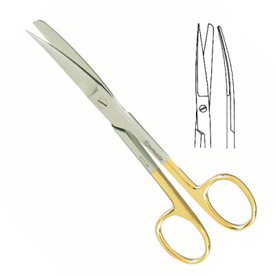 Operating Scissors Sharp Blunt Curved 4 1/2 inch - Tungsten Carbide