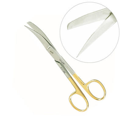 Operating Scissors Sharp Blunt Curved 5 inch - Tungsten Carbide