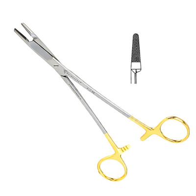 Olsen Hegar Needle Holder Scissors Combination 7 1/2`` Serrated - Tungsten Carbide