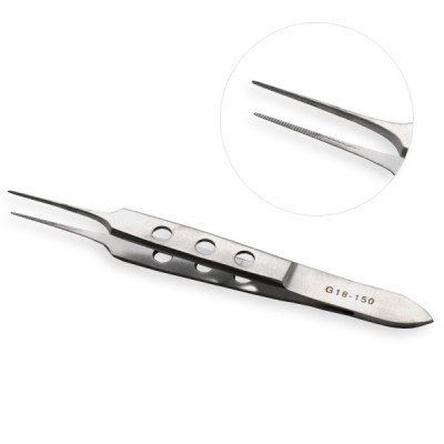 Bishop Harmon Iris Forceps 3 1/4 inch Straight Extra Delicate for Micro Surgery