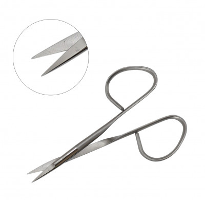 Iris Scissors 4`` Straight Sharp Tip Ribbon Handles