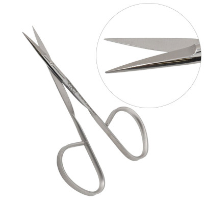 Iris Scissors 4`` Straight Sharp Tip Ribbon Handles