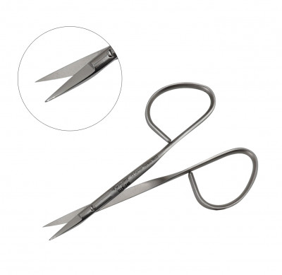 Iris Scissors 4`` Curved Sharp Tip Ribbon Handles