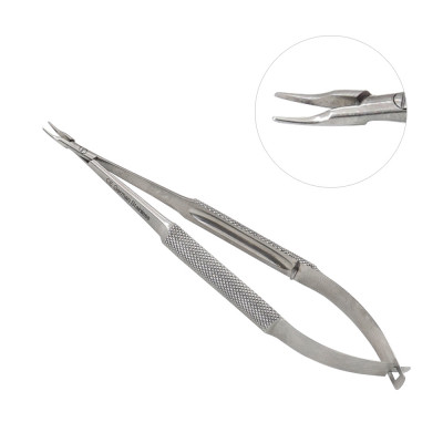 Barraquer Micro Needle Holder 5 1/4 inch Straight Round Handle Without Lock