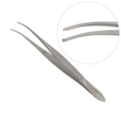 Iris Tooth Forceps Curved 10cm