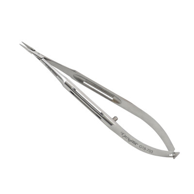 Micro Needle Holder 5 1/2 inch Straight Delicate Tip Without Lock