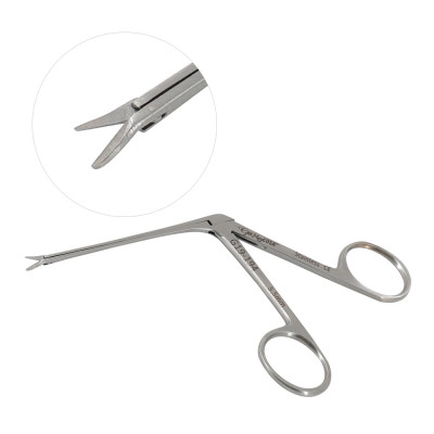 Bellucci Micro Ear Scissors 3 1/4 inch Shaft 5.5mm Blades - Curved Right