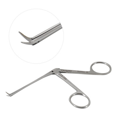 Bellucci Micro Ear Scissors 3 1/4 inch Shaft 3mm Blades - Curved Up