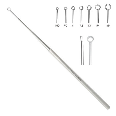 Buck Ear Curette 5 1/2" Straight Sharp Size 1