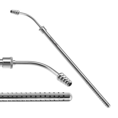 Poole Suction Tube Curved 9 inch With Removable Outer Tube 30 FR