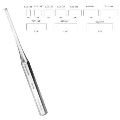 Hibbs Osteotome 9 inch Straight 1/4 inch (6mm)