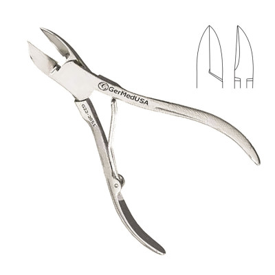 Nail Nipper 4 1/2 inch Concave Jaws Single Spring Chrome