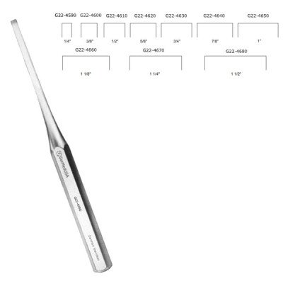 Hibbs Osteotome 9 1/2 inch Straight 1/4 inch (6mm)