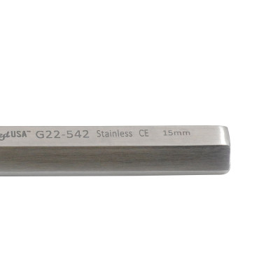 Sheehan Osteotome 6 1/4" Straight 19/32" (15mm) With Serrated Handle End