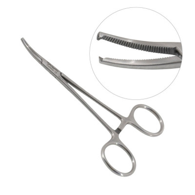 Halsted Mosquito Forceps 5`` Curved, 1x2 Teeth