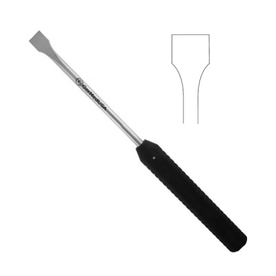 Osteotome Large Handle Straight 17 inch Plastic Handle 9 inch Black 1 inch (25mm)