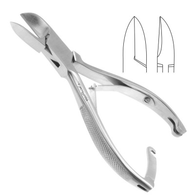 Nail Nipper 5 1/2 inch Grooved Handle Straight Beveled Heavy Jaw