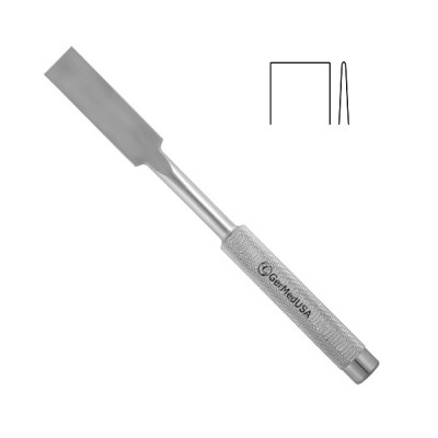 Osteotome 8 inch Straight 1/2 inch (12.7mm) Knurled Handle