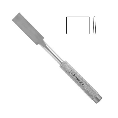 Osteotome 8 inch Straight 3/4 inch (19.1mm) Knurled Handle