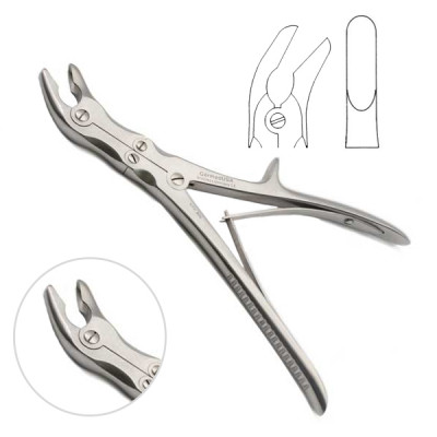 Stille-Luer Rongeur 9 inch Angular, 6mm, Double Action