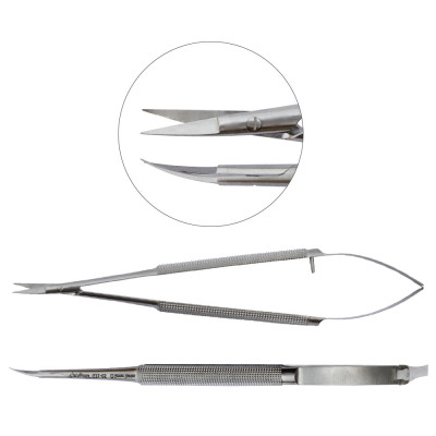 Micro Surgery Scissors Sharp Points Curved 6 inch