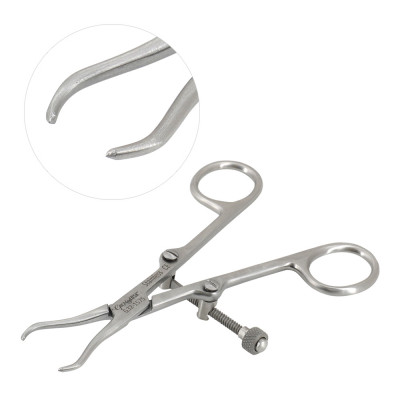 Pointed Fracture Reduction Clamp 5 1/2 inch Curved Left & Right with Speed Lock