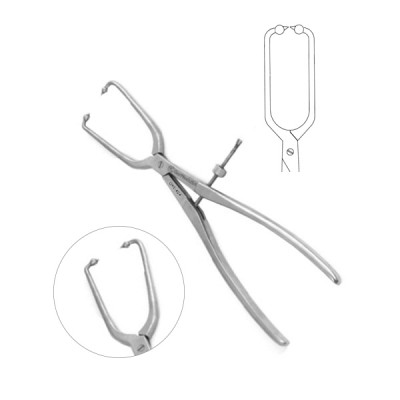 Pelvic Reduction Forceps 10 inch Straight Long Ball Tips