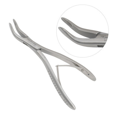 Dental Root Extracting Forceps No. 300 Curved Handle