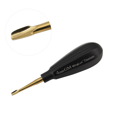 Luxating Winged WingLux Color Coated Titanium, 4mm Gun Metal