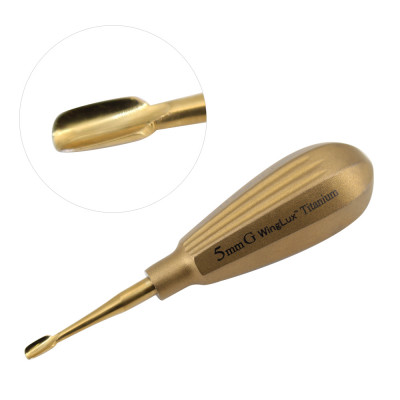 Luxating Winged WingLux Color Coated Titanium, 5mm Gold