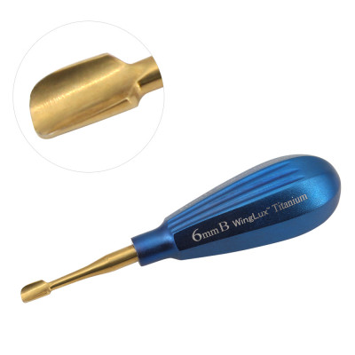 Luxating Winged WingLux Color Coated Titanium, 6mm Blue